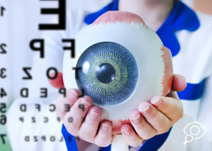 Ojo didactico en la mno de un Cirujano